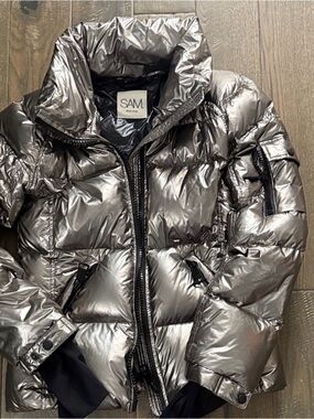 SAM. Silver Puffer Jacket